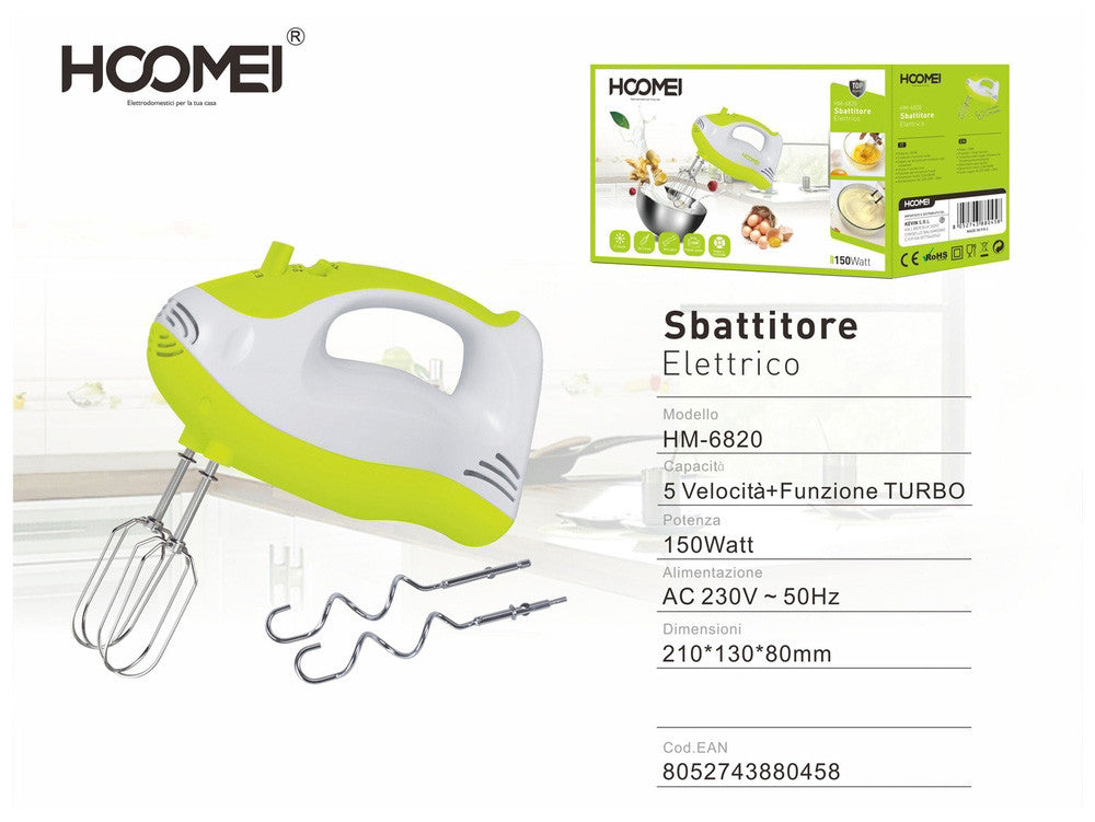 Hoomei - Mixer w/whisks 120/150W