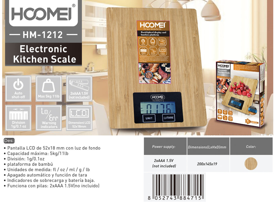 Hoomei - Bilancia Elettronica Da Cucina