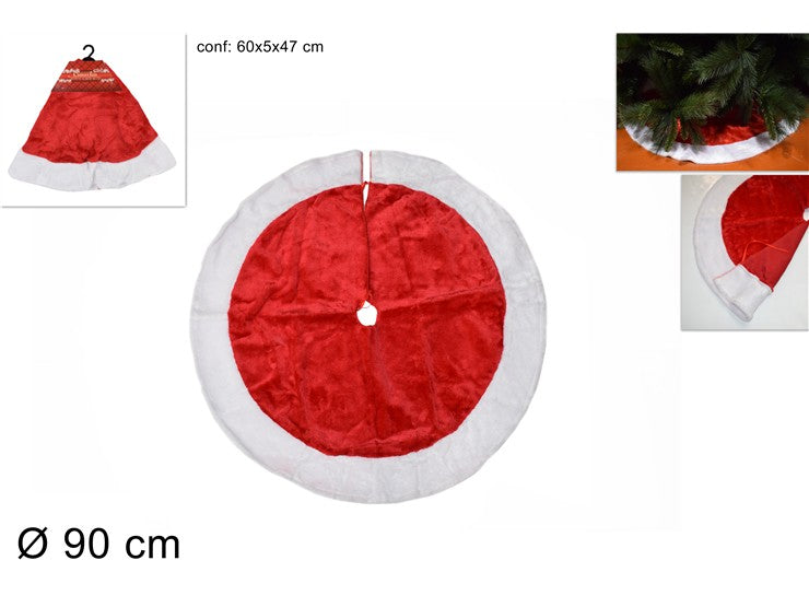 CHRISTMAS TAPPETO ALBERO 80CM PELLICCIA ROSSO E BIANCO 20ZS0Christmas Calamita Babbo Natale 6Ass 2020-W111301