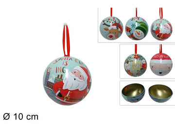 Christmas Scatola Palla 10Cm In Latta Ass Tm211201-10Cm