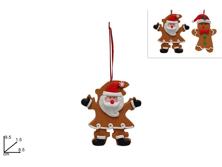Christmas Appendino Soggetti Natalizi Decoro Biscotto 2 Ass