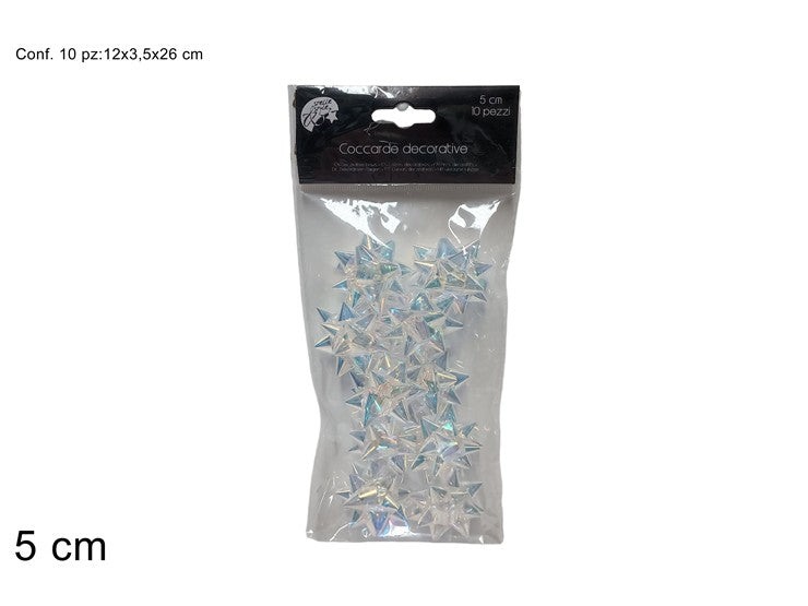 Christmas Coccarde 5Cm 10Pz Rainbow Fr24Sd-01T
