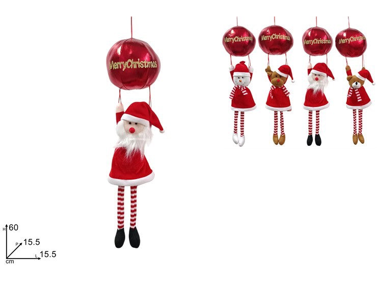 Christmas Appendino Soggetto Natalizio Con Palloncino
