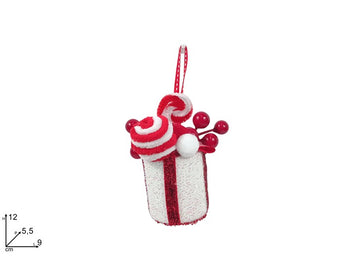 Christmas Appendino Natalizio Dolcetto Con Bacche 12 Cm Sd24