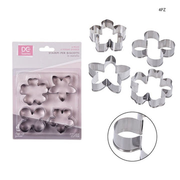 Dc - Formine Dolci Inox Fiore 4Pz Ass