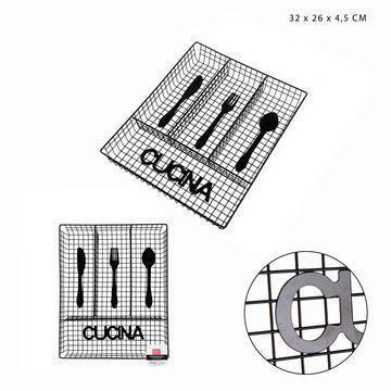 Dc - L/Black Portaposate 32X26Xh4.5Cm N.Opaco