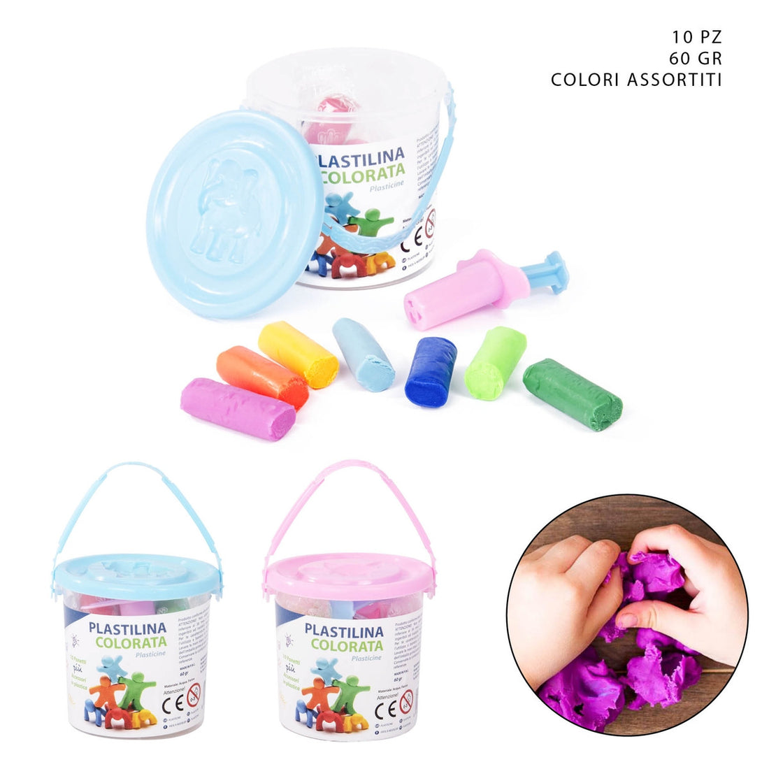 Pryma - Plastilina Colorata 10Pz 60G C/1 Acc.