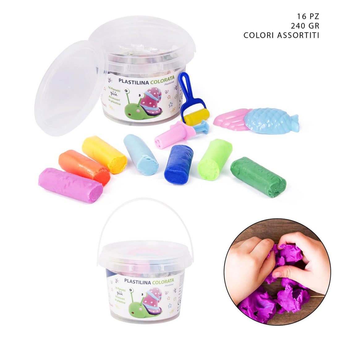 Pryma- Plastilina colorata 16 pz  240G