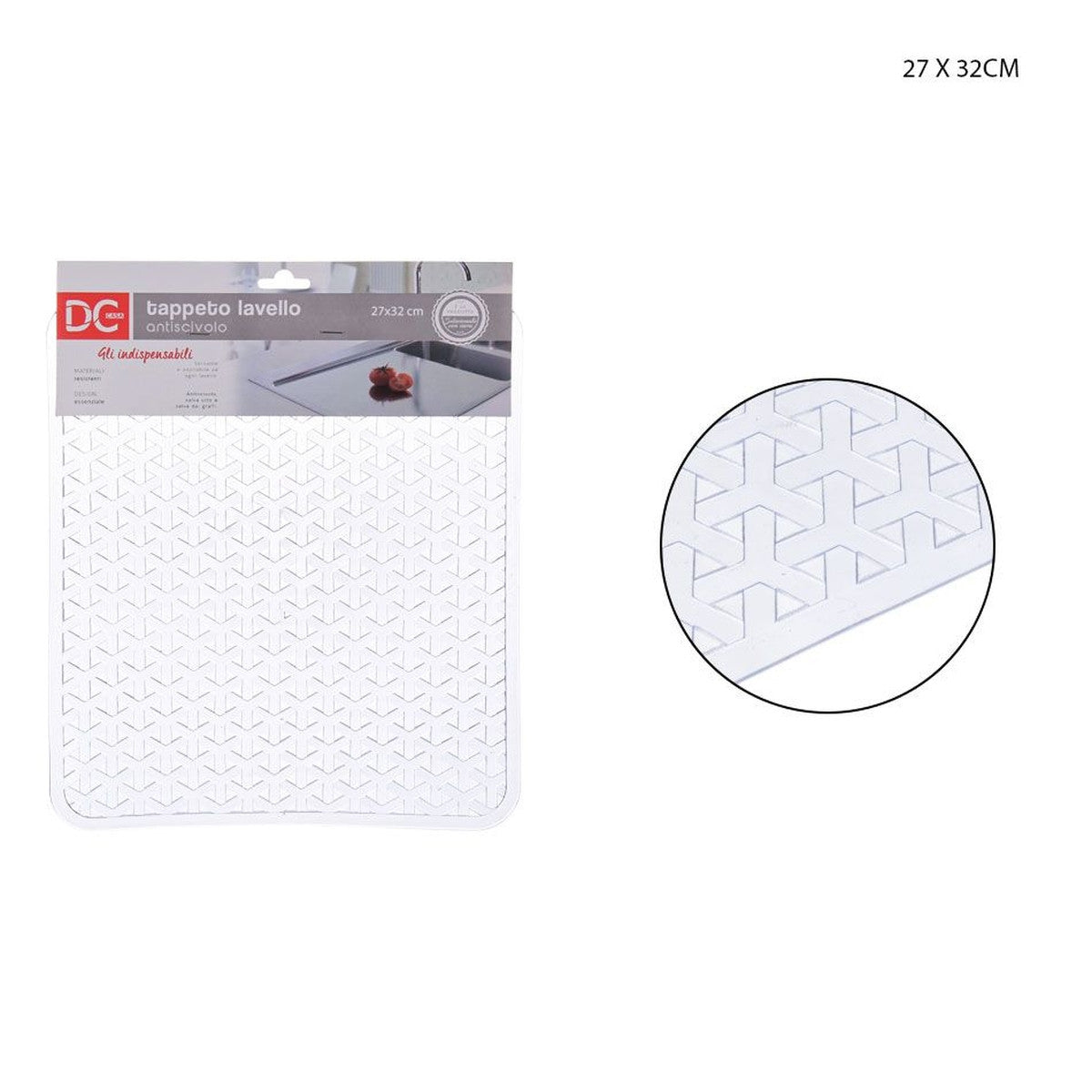 Dc - Tappeto lavello antiscivolo 27 x 32 cm