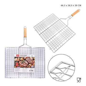 Dc - Griglia Barbecue M/Legno 66.5X38.5X50Cm