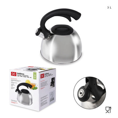 Dc Casa - Bollitore Acqua A Fischio con Pulsante 3L