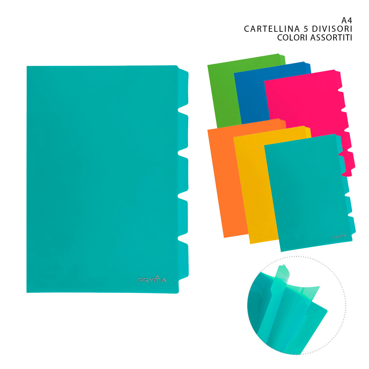 Pryma - L/Color Cartellina A L C/Divisori A4