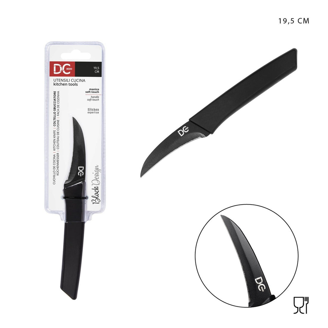 Dc Casa L/Black Coltello Sbucciatore 19.5Cm