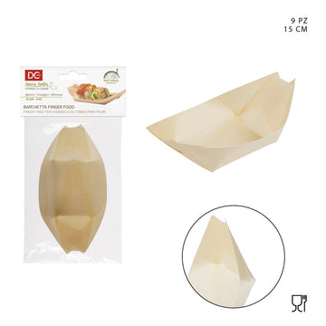 Dc Barchetta Legno Finger Food 15Cm 9Pz