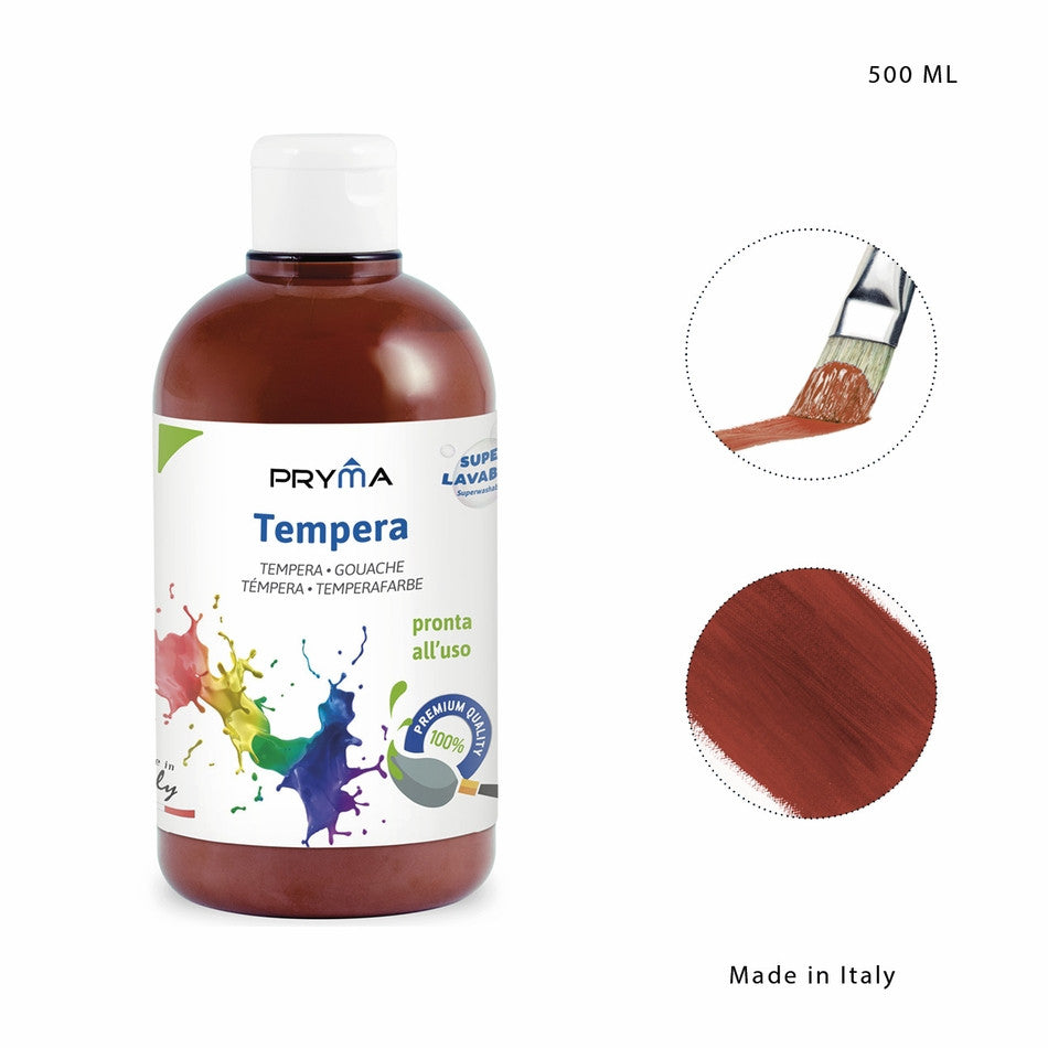 Pryma - Tempera superlavabile 500Ml siena bruciata