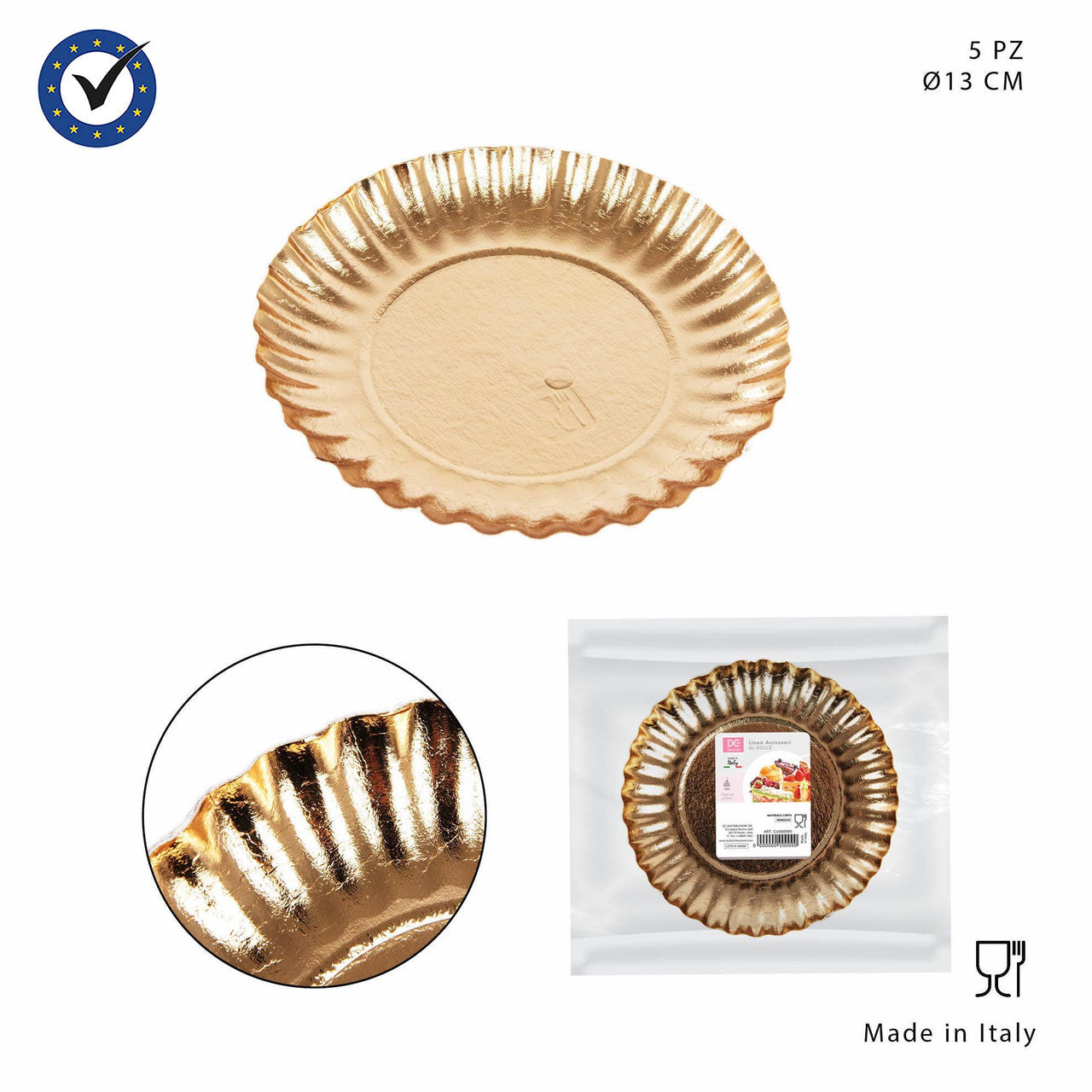 Dc Piatto Riccio 13Cm 5Pz