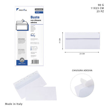Pryma - Busta S/finestra 90g 25 pz