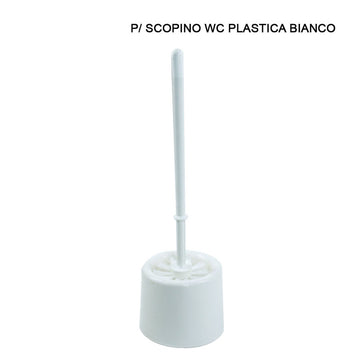 Dc - Porta Scopino Wc Plastica D.12.5Cm Bianco