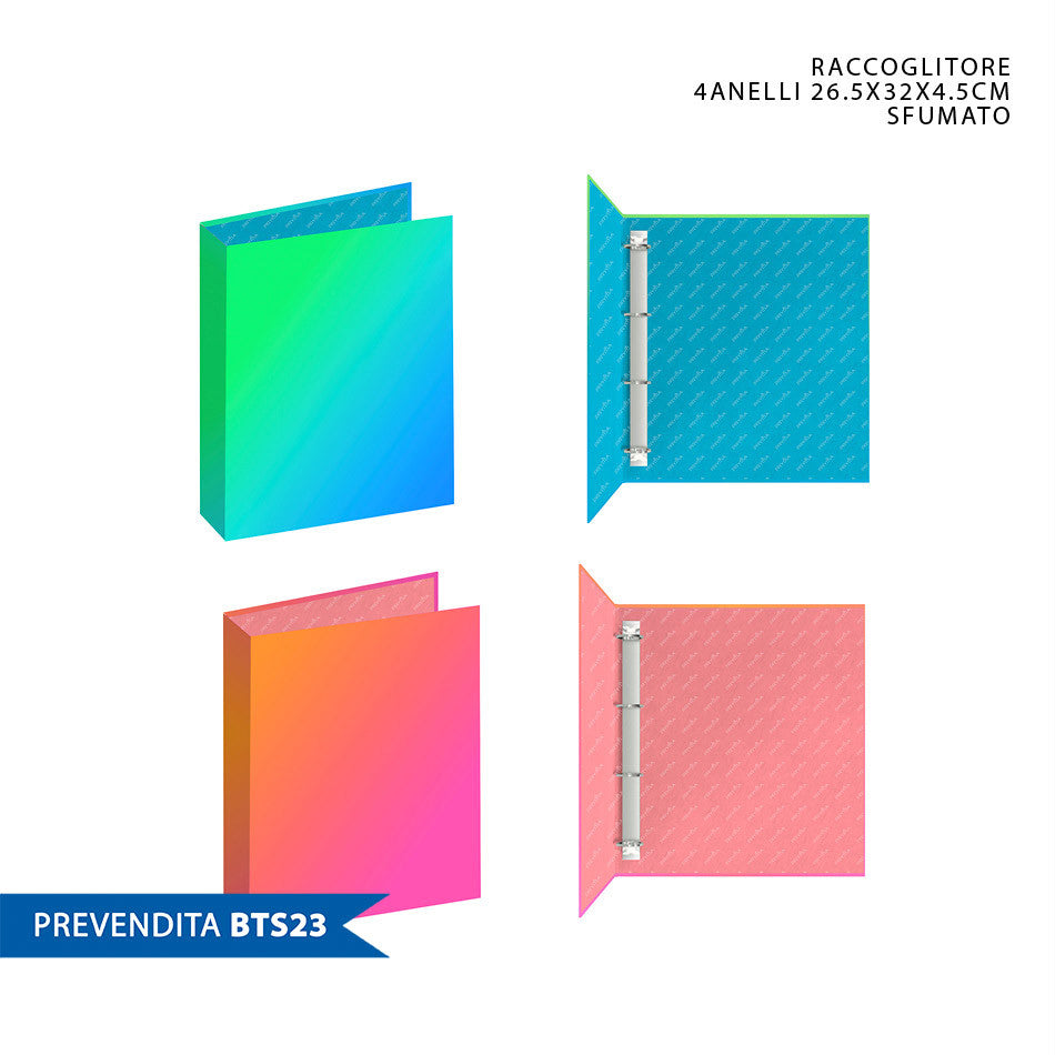 Pryma - Raccoglitore 4Anelli 26.5X32X4.5Cm Sfumato