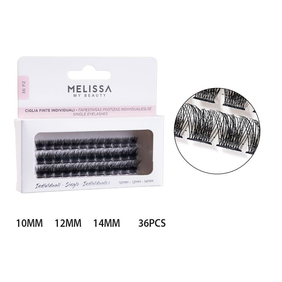 Melissa Individual False Eyelashes 10-12-14mm 36pcs D018