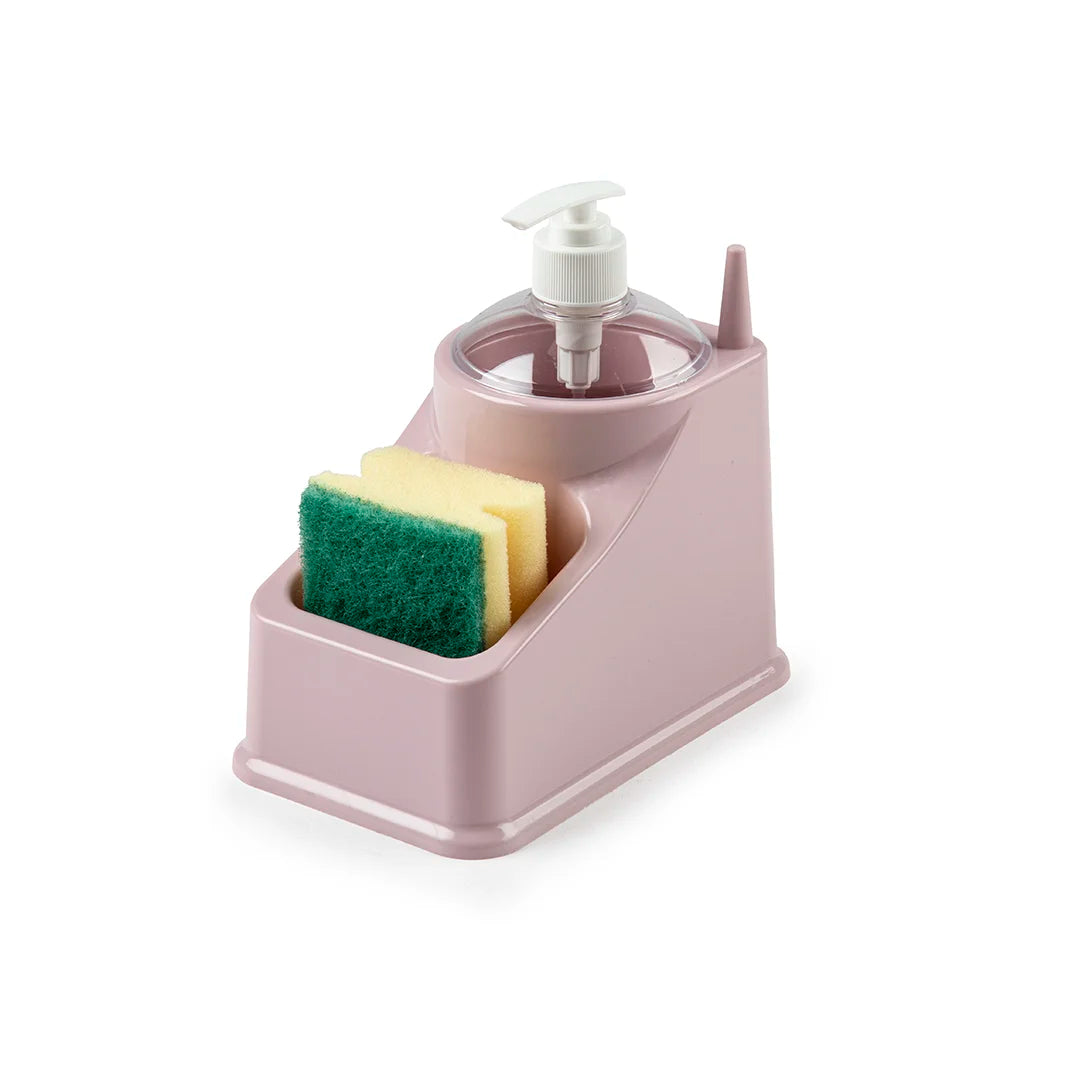 PlasticForte® Dispenser With Sponge Holder Square Mixed Color Surt Vrm