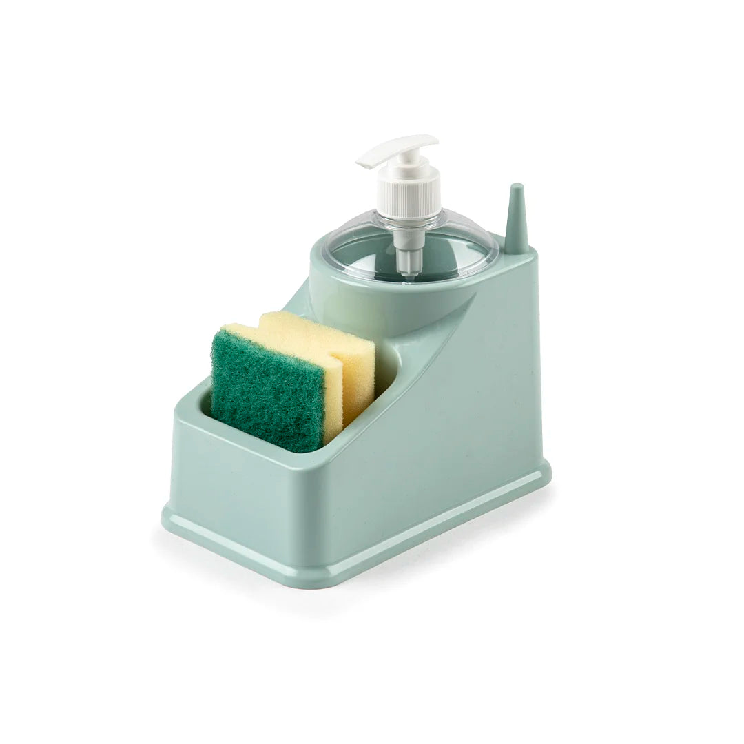 PlasticForte® Dispenser With Sponge Holder Square Mixed Color Surt Vrm