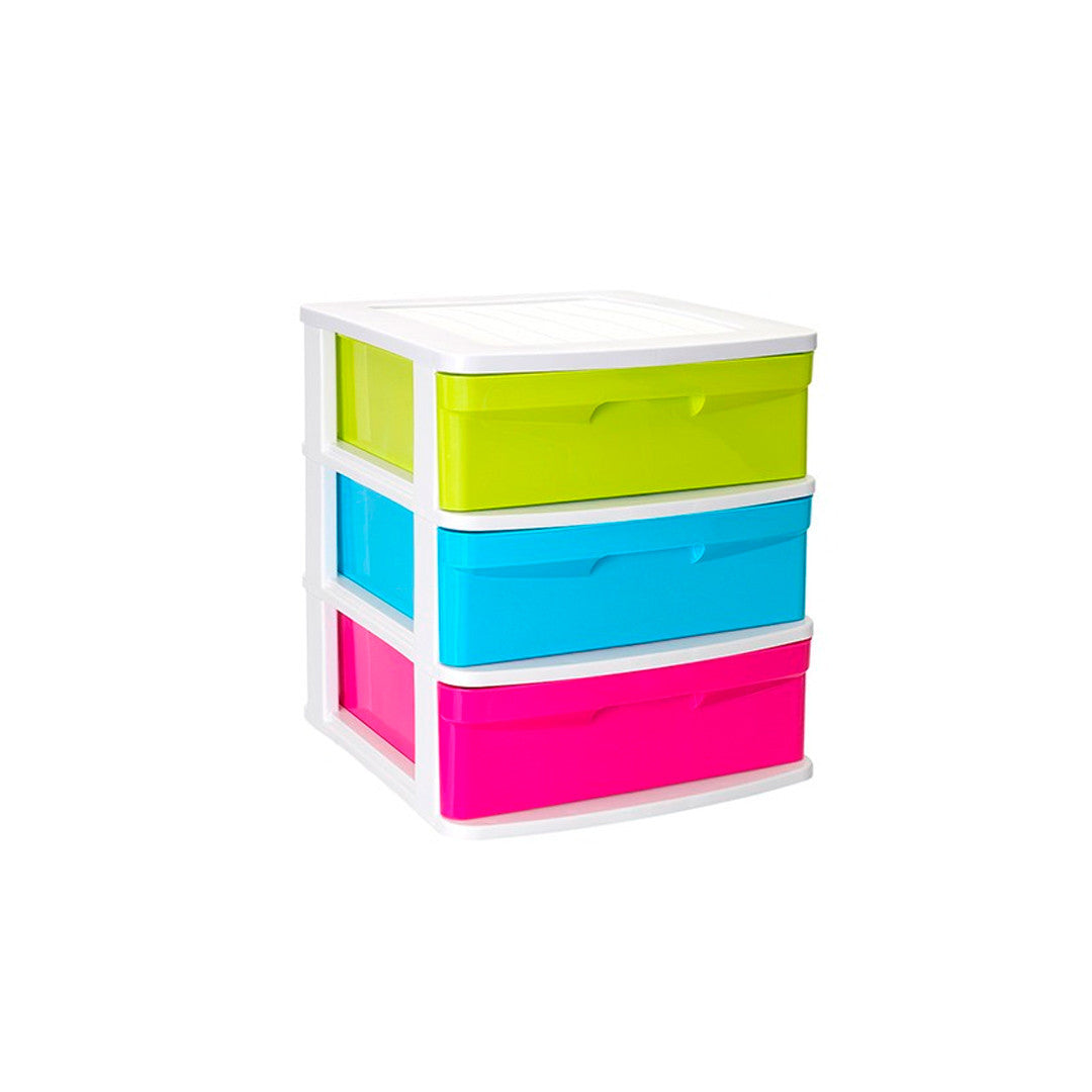 PlasticForte® - Cassettiera Sena 3 Cassetti Biancolore