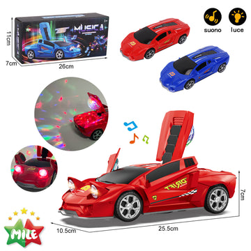 MILE AUTO ELETTRICA CON LUCI E SUONI, PORTA AP