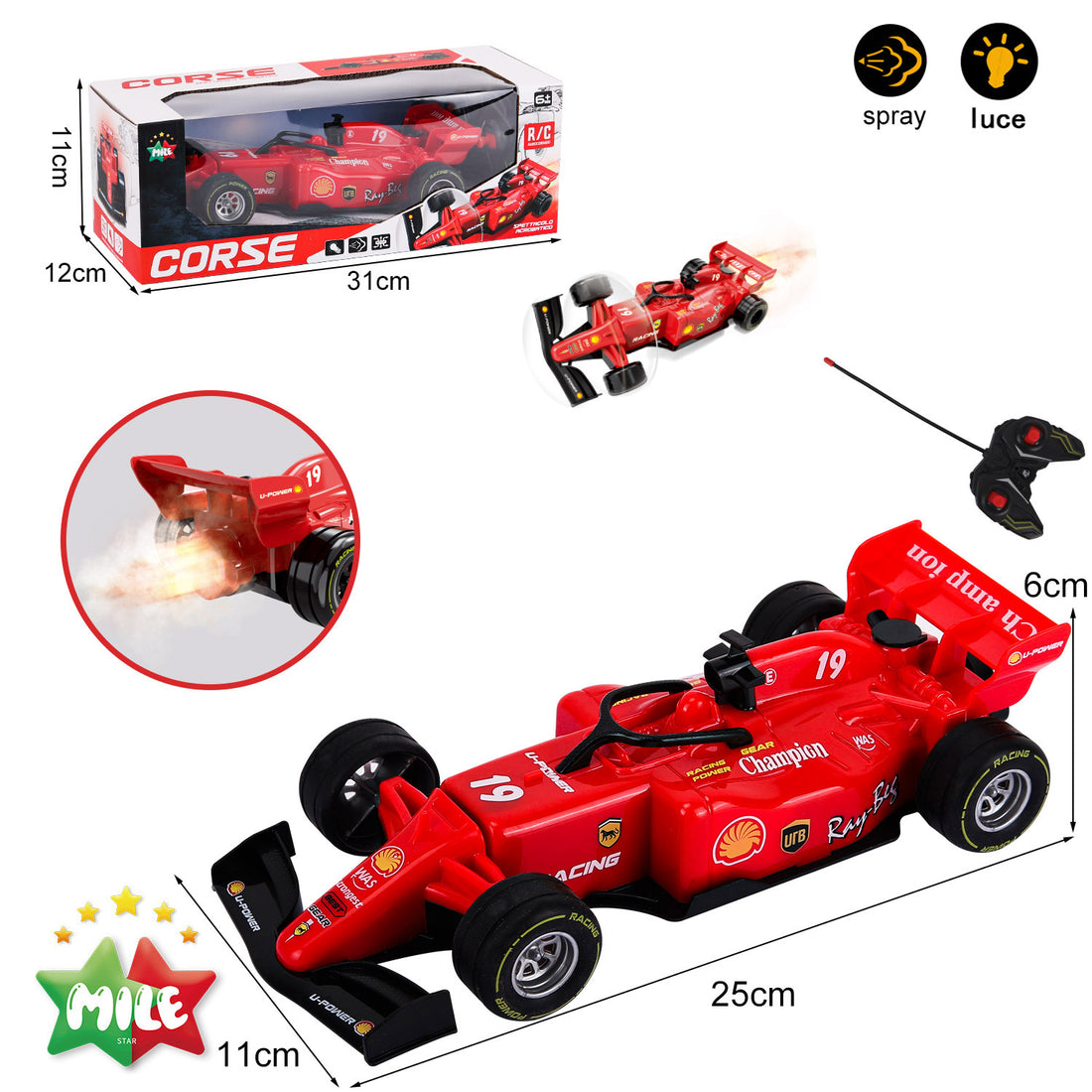 Mile Auto Acrobatica Da Corsa (Luci/Nebulizzazi