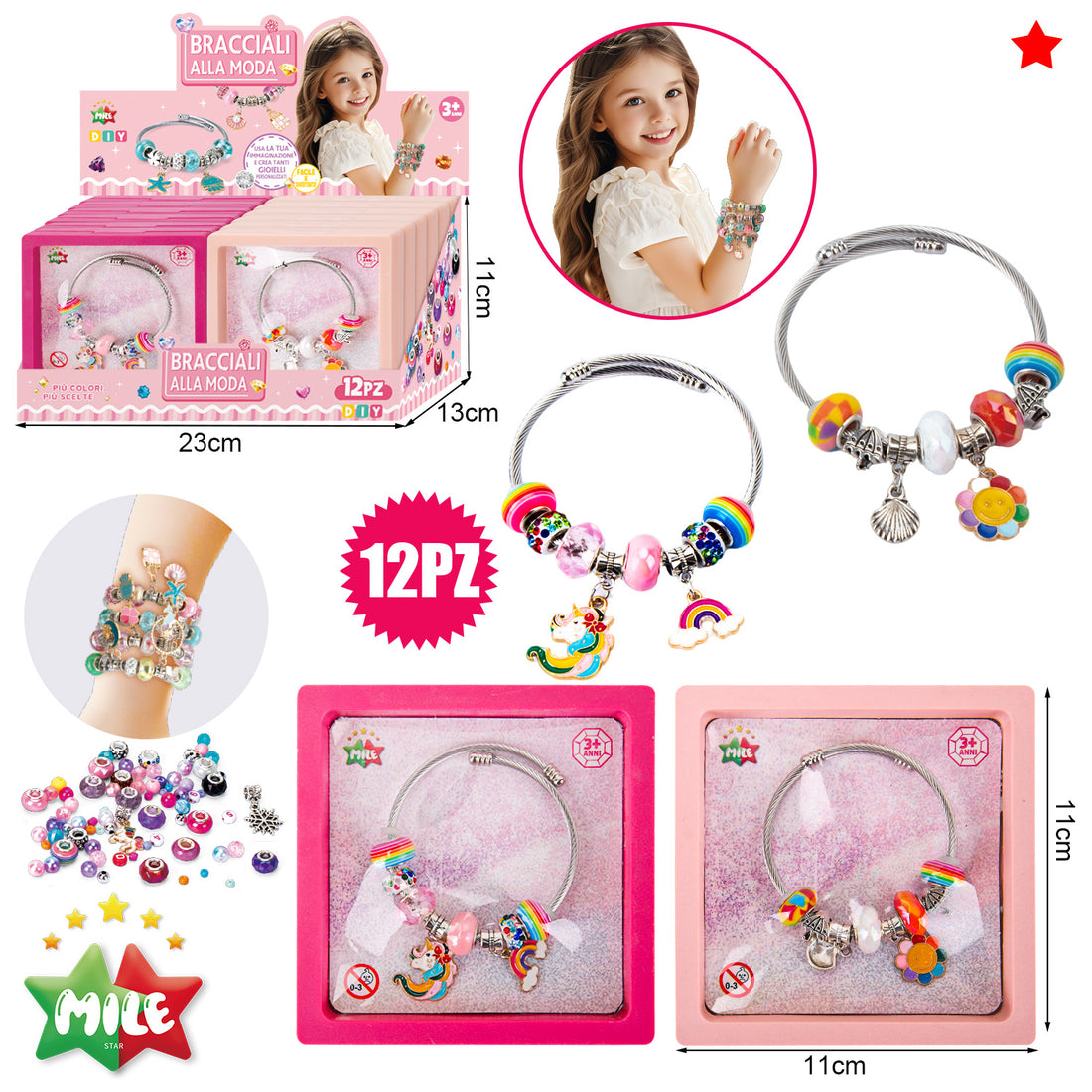 Mile Bracciali 2 Modelli 12Pz/Espositore Ass.