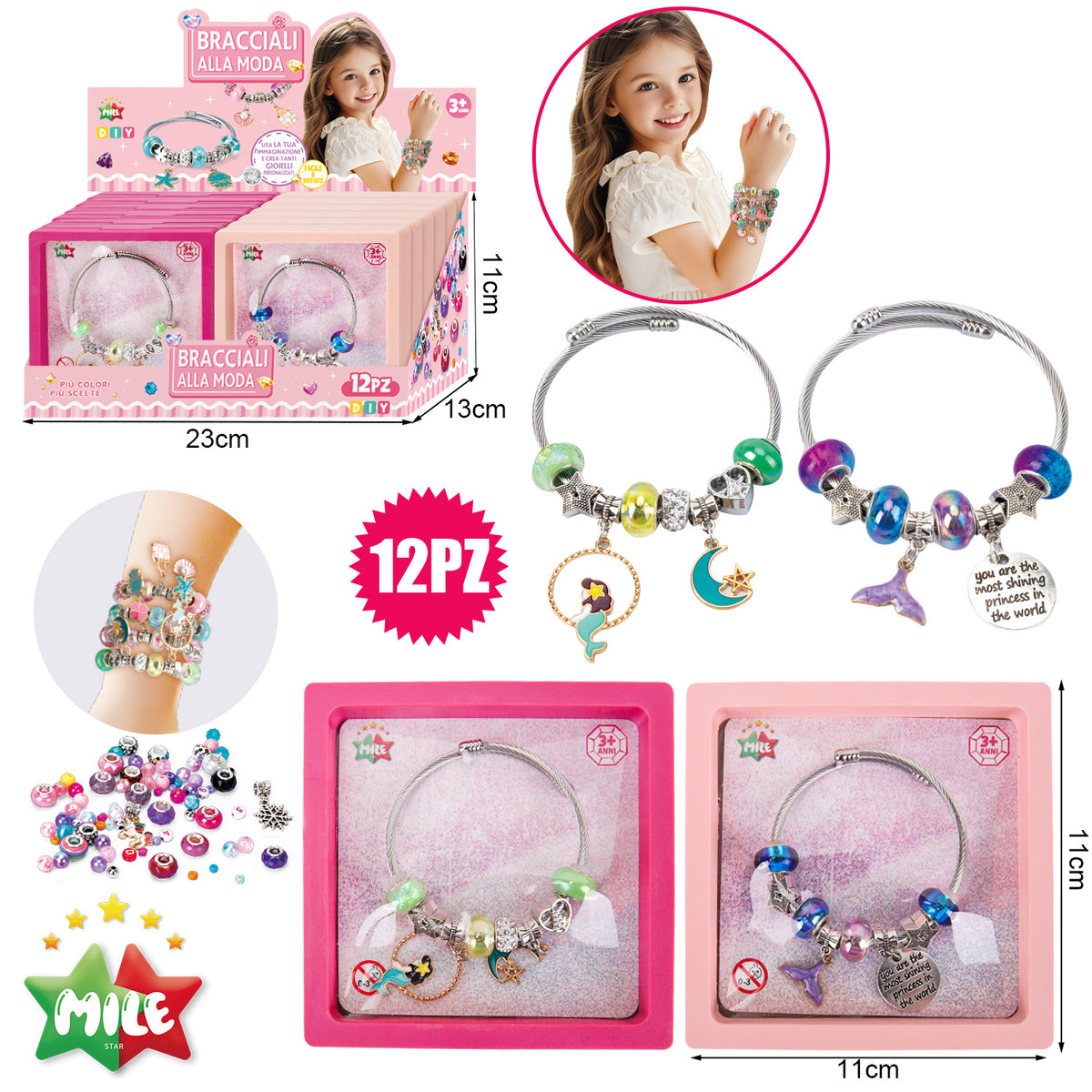 MILE BRACCIALI 2 MODELLI 12PZ/ESPOSITORE