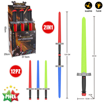MILE SPADA CON LUCI E SUONI (VERDE/ROSSO/BLU）1pz ass