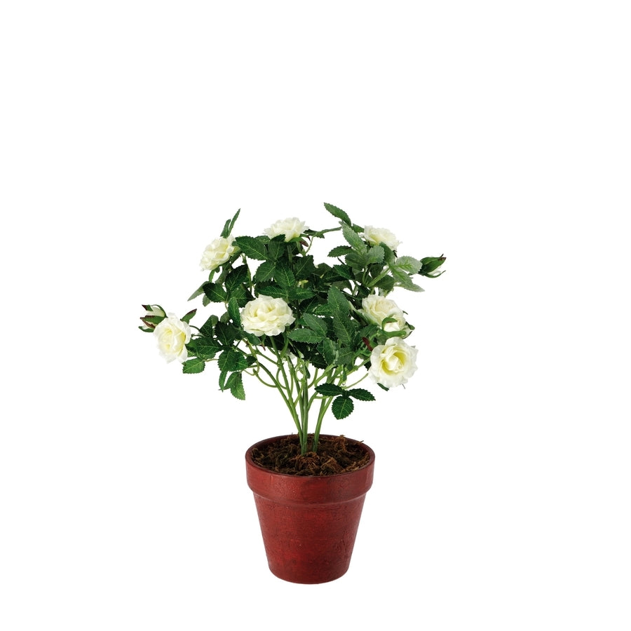 Ad Vaso Con Rose decorativo in 4 Colori Ø28Xh34Cm