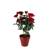 Ad - Vaso Con Rose decorativo 4 colori Ø22Xh39 Cm