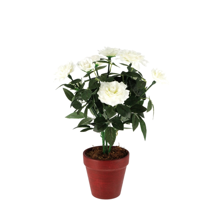 Ad - Vaso Con Rose decorativo 4 colori Ø22Xh39 Cm