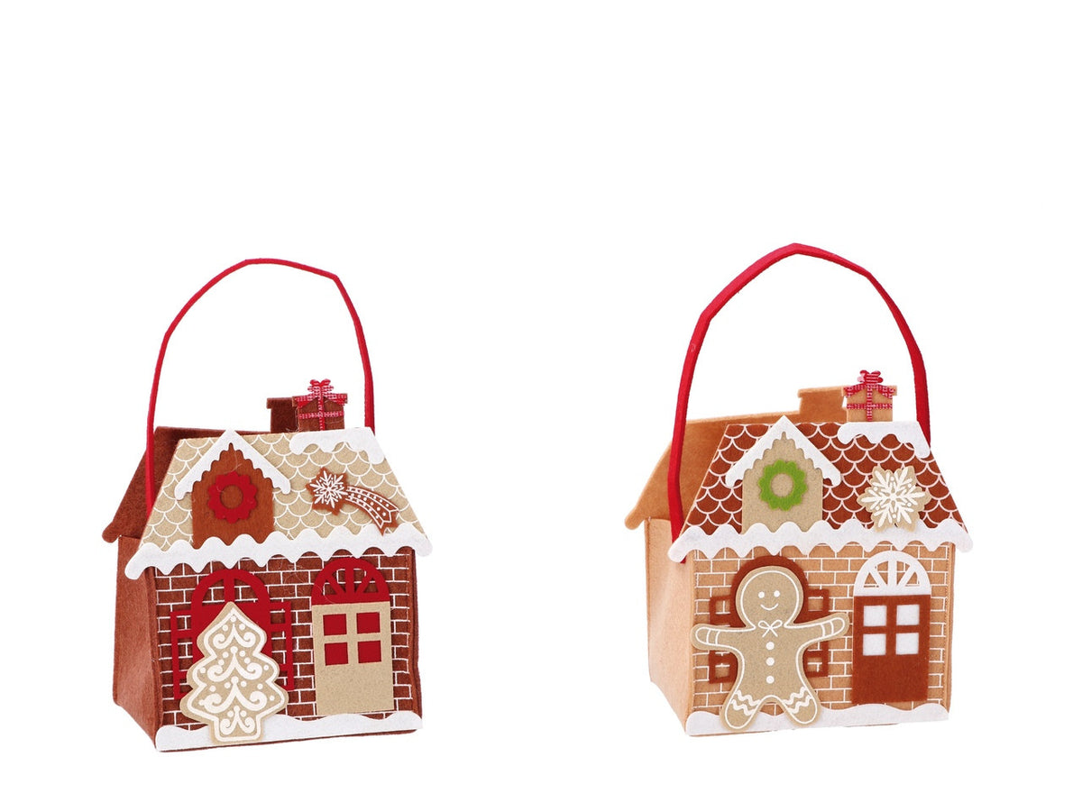 To Christmas fabric bag mod. assorted 19X12Xh30Cm