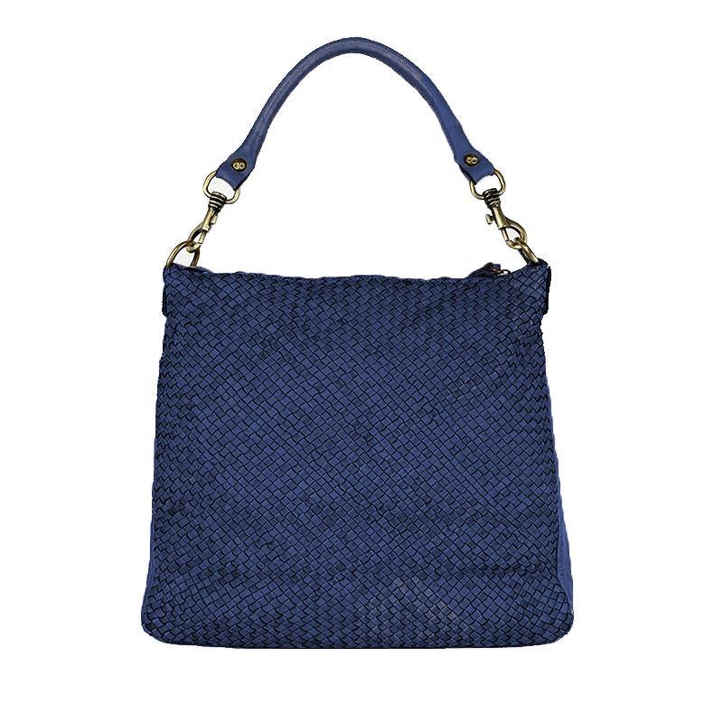 Elvira - Borsa a Spalla in Pelle Vintage Intrecciata - FrasiBags