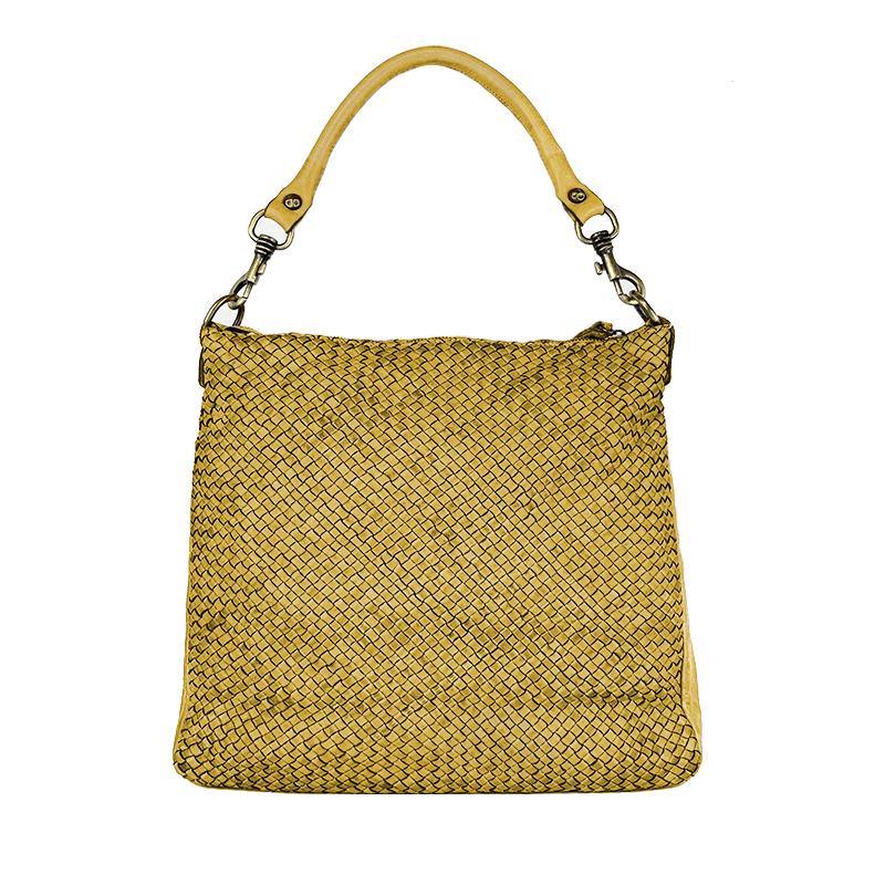 Elvira - Borsa a Spalla in Pelle Vintage Intrecciata - FrasiBags