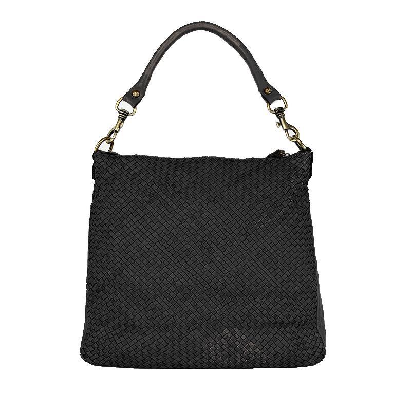 Elvira - Borsa a Spalla in Pelle Vintage Intrecciata - FrasiBags