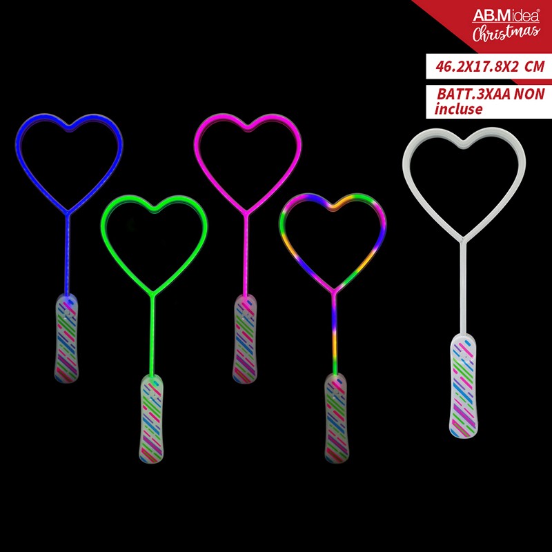 Ab.M Scettro Luminoso Cuore Cm.46.2X17.8X2 Batt.3Xaa Non Inc