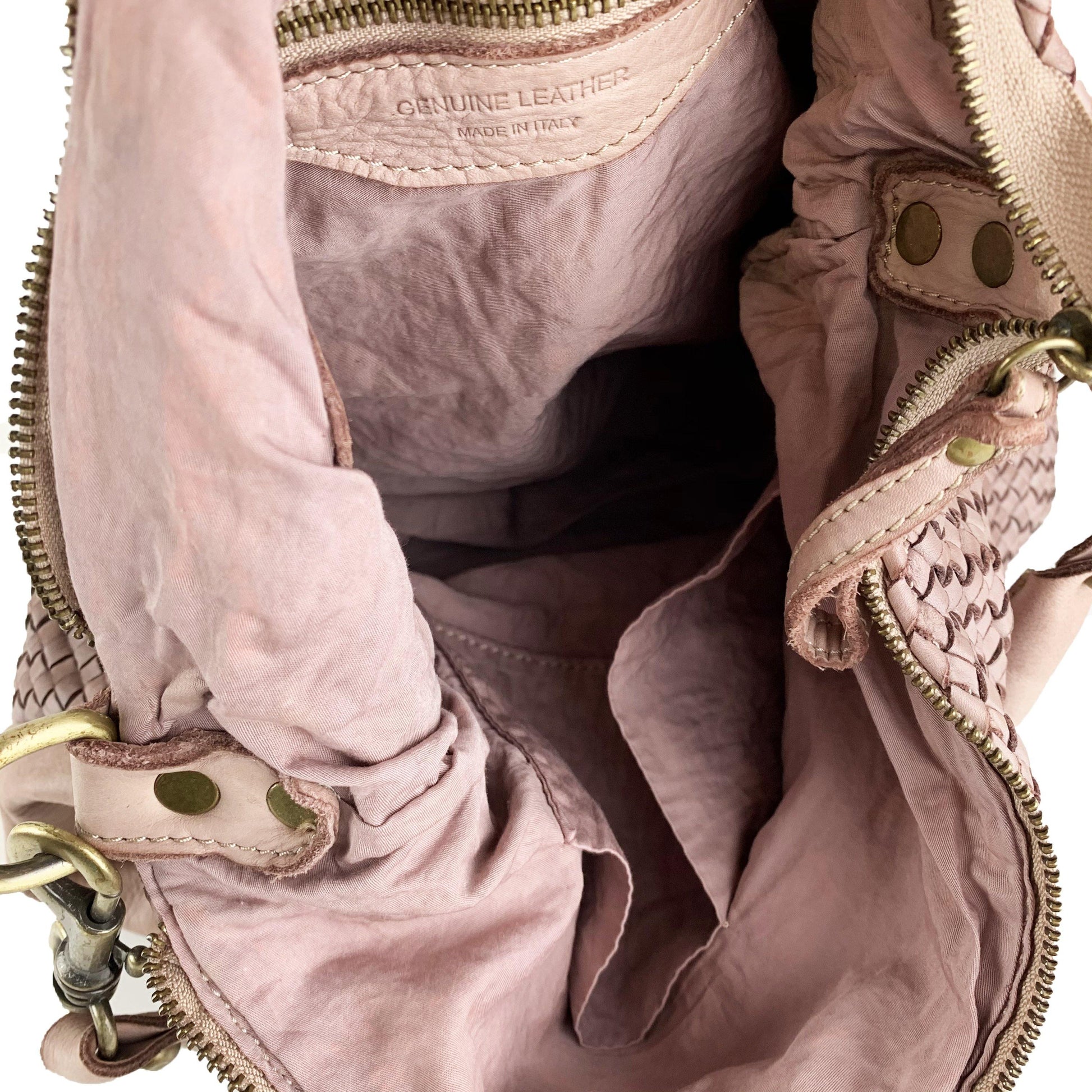 Elvira - Borsa a Spalla in Pelle Vintage Intrecciata - FrasiBags